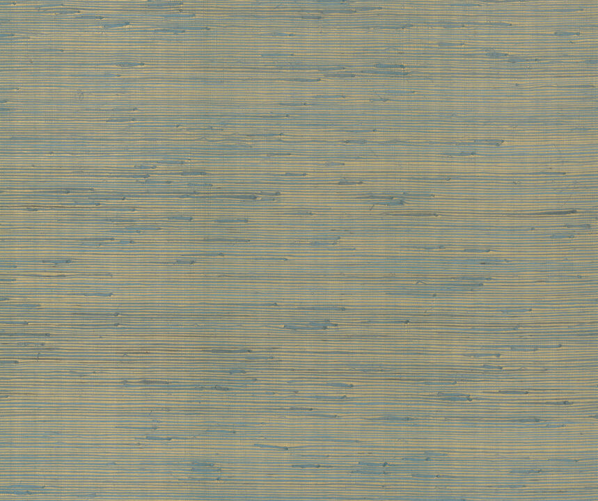 Jute Gold & Blue Metallic Wallpaper