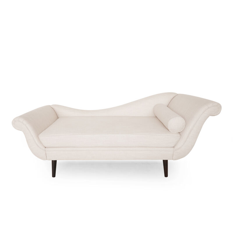 Christopher Knight Home Larina Contemporary Chaise Lounge with Scroll Arms image number 0