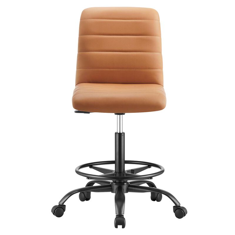 Modway Furniture - Ripple Armless Vegan Leather Drafting Chair image number 3