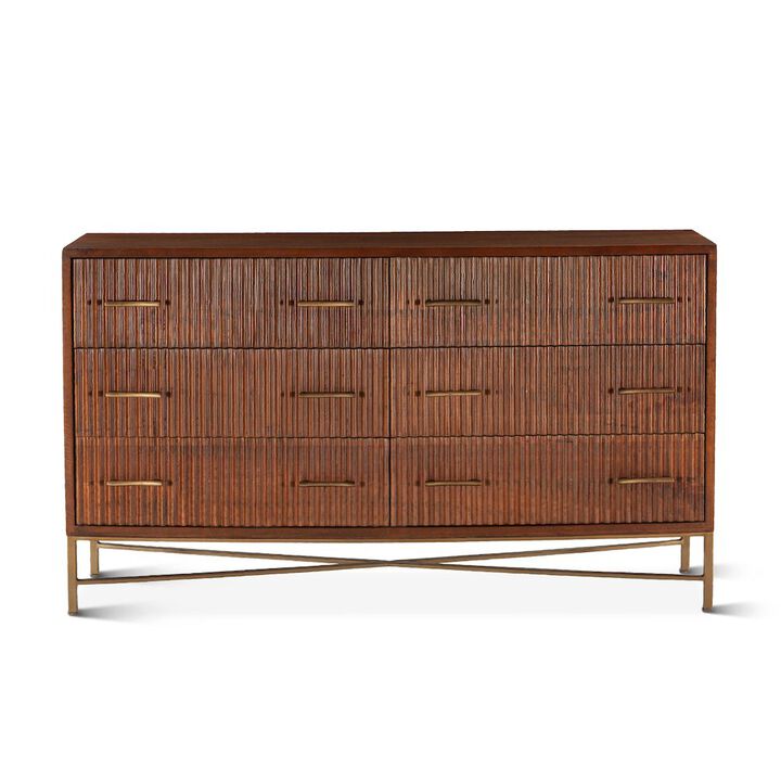 World Interiors Manhattan Retro Mid Century Wood Dresser