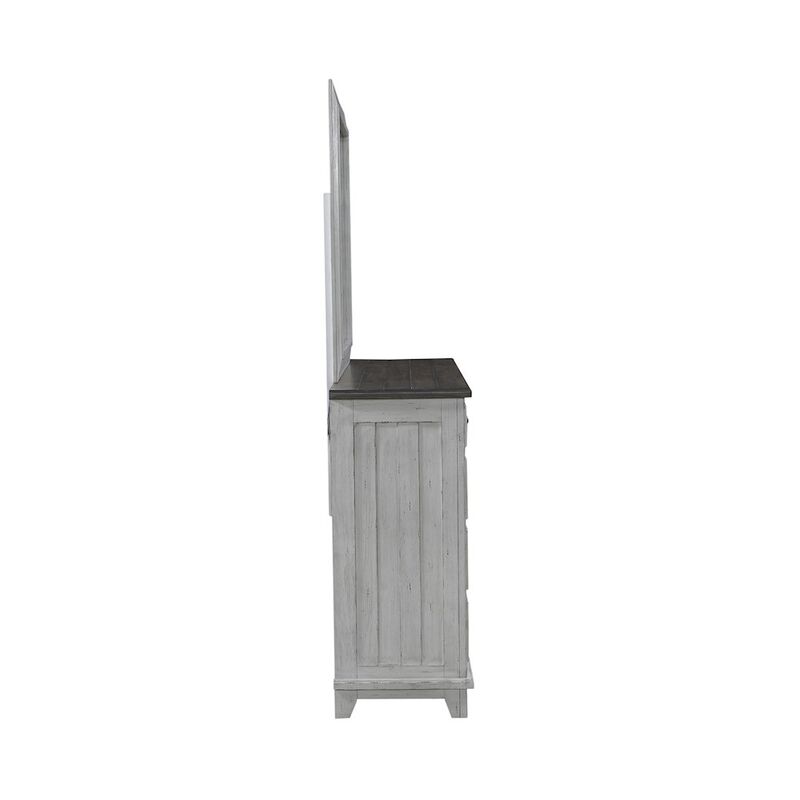 Liberty Furniture Dresser & Mirror in Pine Solids & Veneers image number 1