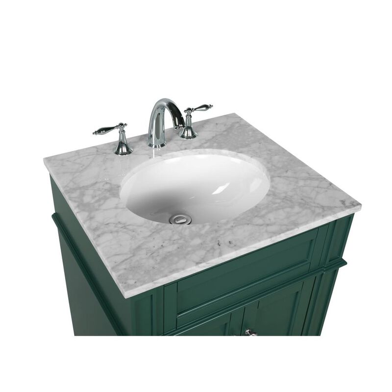 Elegant Kitchen and Bath 24 inch Single bathroom vanity in green