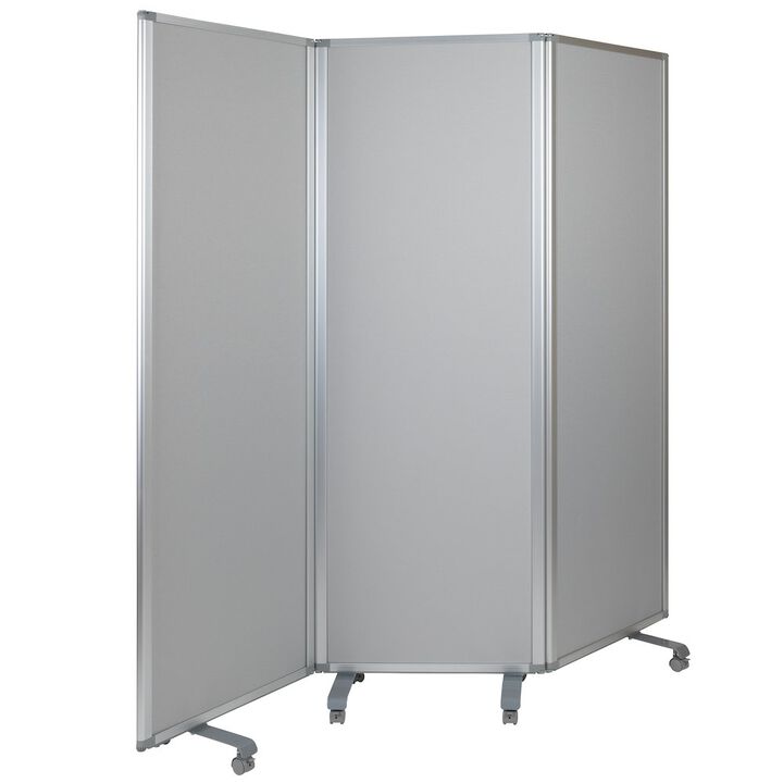 Flash Furniture Double Sided Mobile Magnetic Whiteboard, 72"H x 24"W