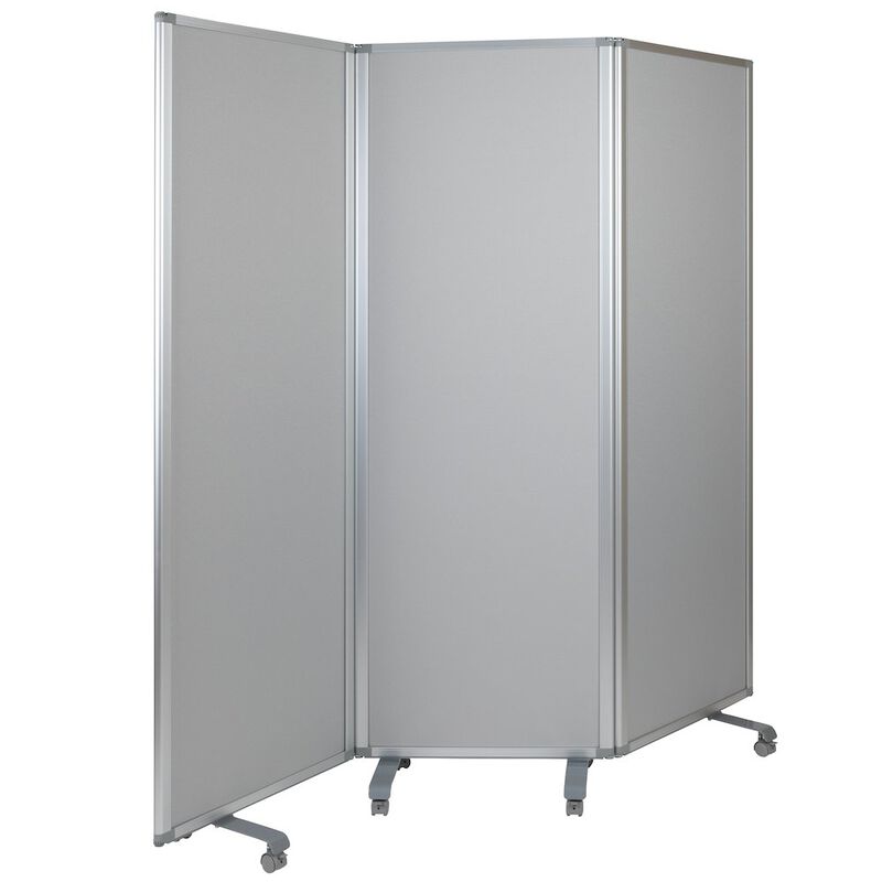 Flash Furniture Double Sided Mobile Magnetic Whiteboard, 72"H x 24"W image number 0
