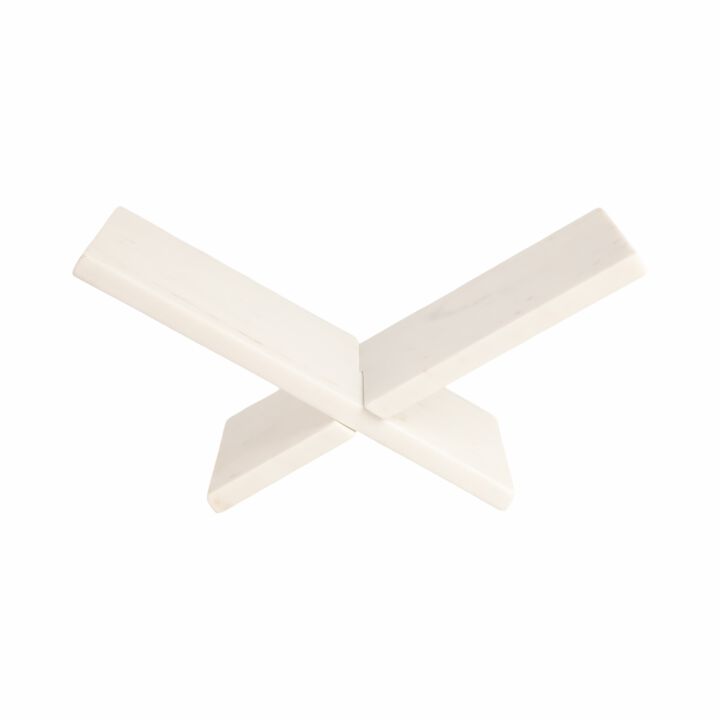 14" Marble Bookstand, White, Kd