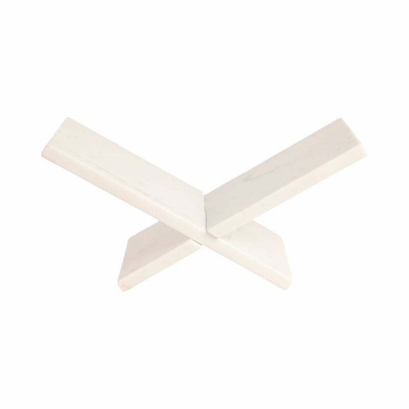 14" Marble Bookstand, White, Kd image number 0