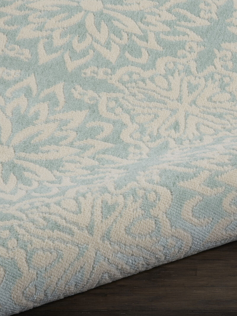 Jubilant JUB06 Ivory/Green 5'3" x Round Rug