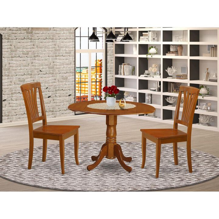 3 PC small Kitchen Table and Chairs set-Kitchen Dining nook and 2 Dining Chairs