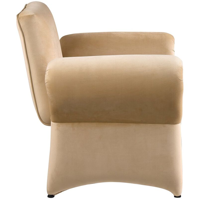 Meridian Furniture Fleurette Camel Velvet Accent Chair