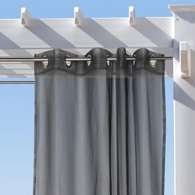 Commonwealth NO SEAM Curtain Grommet Top Panel 8 Matt Silver Grommets