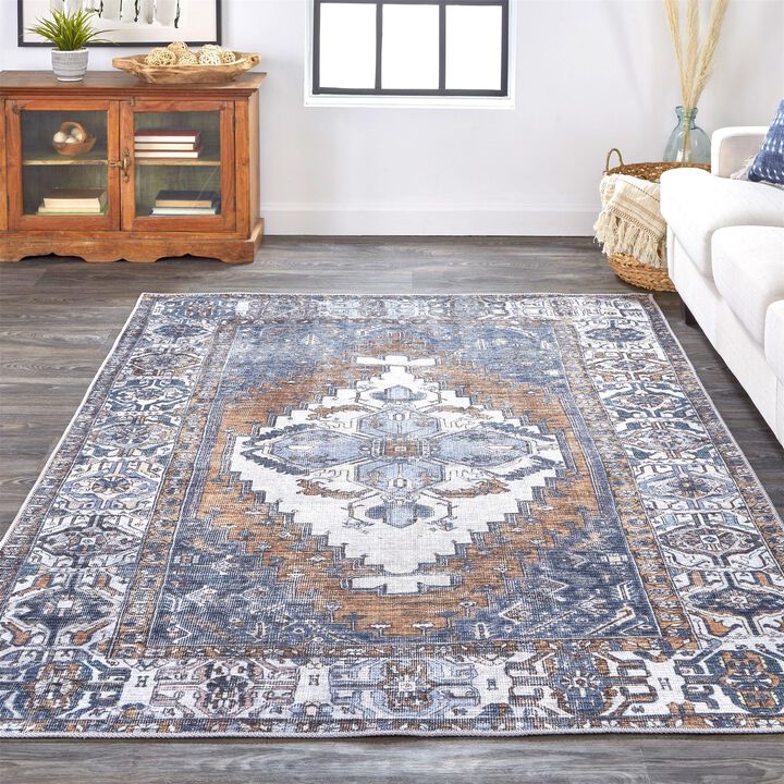 Percy 39AIF Blue/Ivory/Brown 2' x 3' Rug