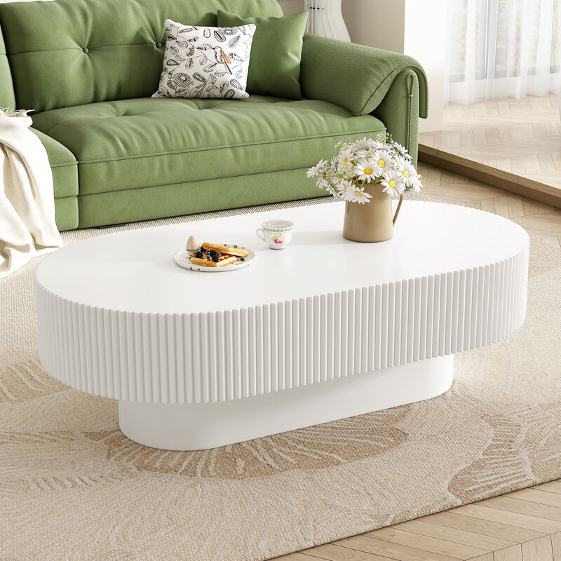Merax  Elegant Oval Coffee Table