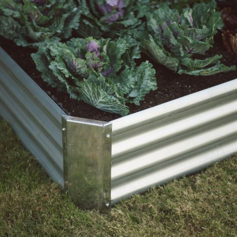 QuikFurn Industrial Farmhouse Steel Raised Garden Bed Metal Planter with Lining