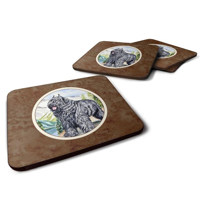 Caroline's Treasures 7049FC Bouvier Des Flandres Foam Coasters (Set of 4), 3.5, Multicolor