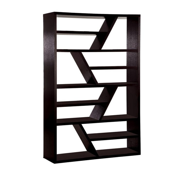 Kamloo Contemporary Display Shelf , Espresso - Benzara