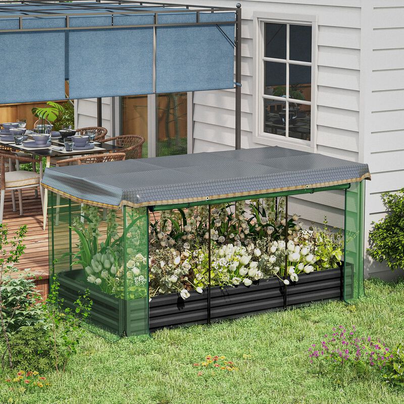 Hivvago Elevated Garden Bed with Protective Shade image number 1