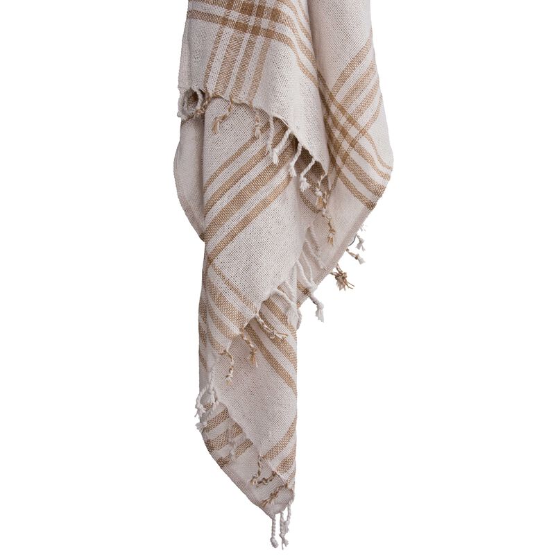 Natural 50" x 60" Throw Blanket