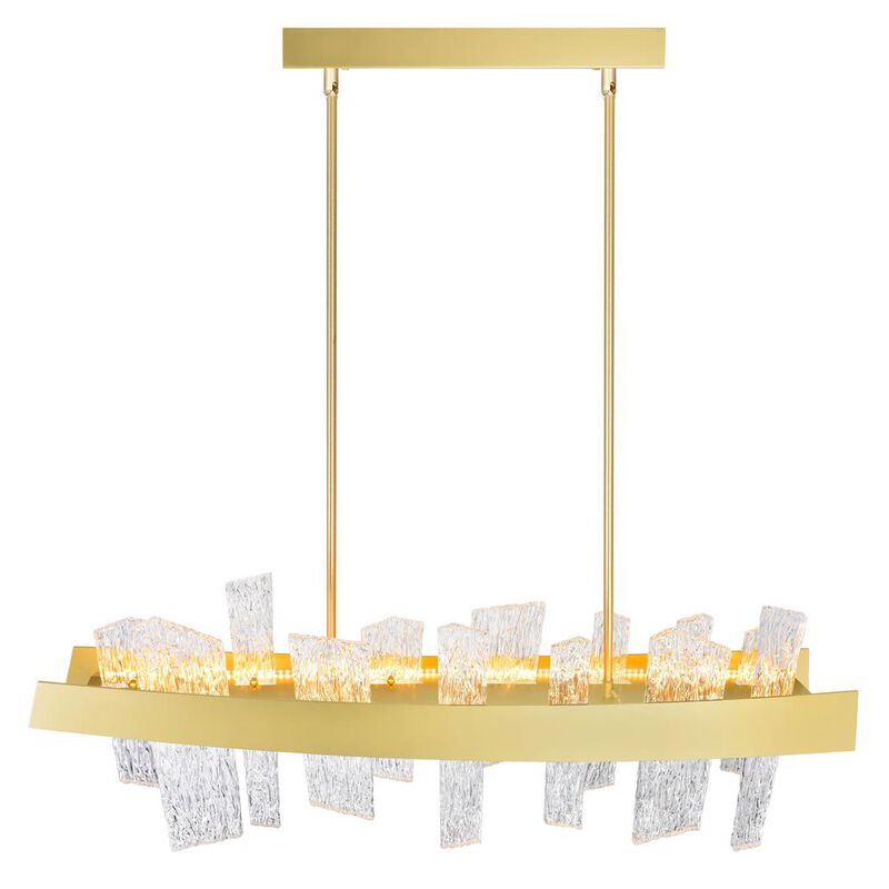 CWI Lighting Guadiana 39 in LED Satin Gold Chandelier