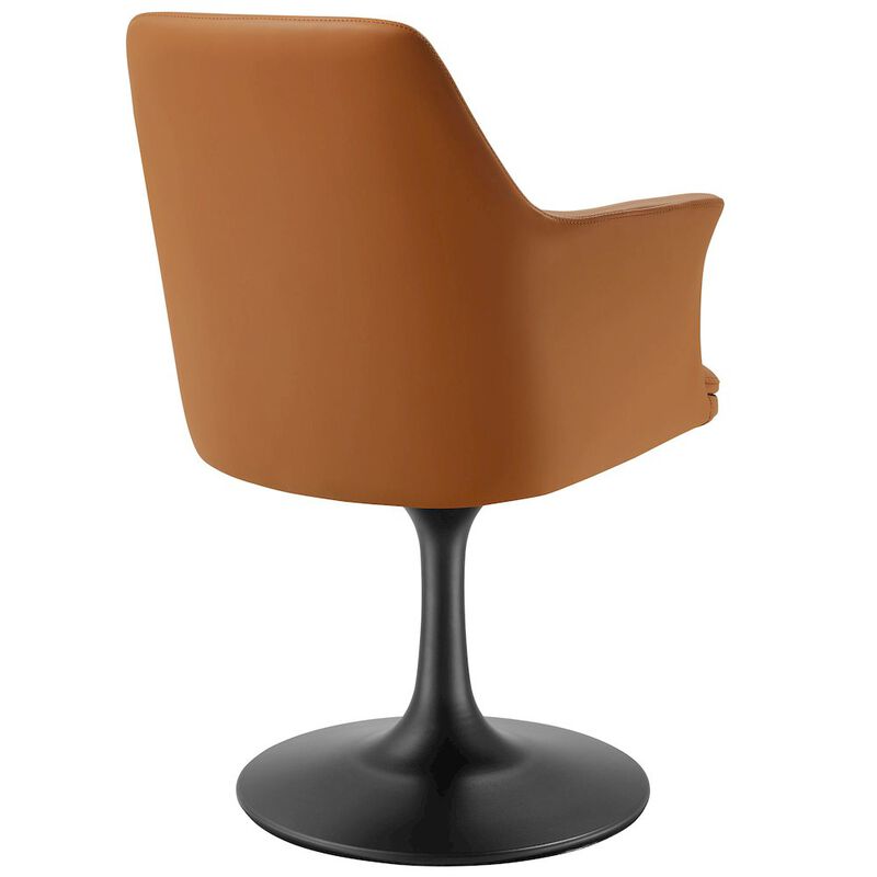 Lippa Swivel Dining Vegan Leather Armchair image number 4
