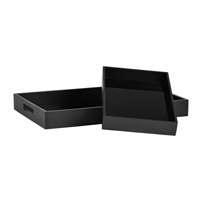 Bayburn S/2 Rect. Trays Black image number 3