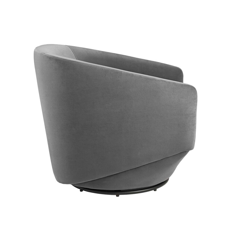 Series Performance Velvet Fabric Swivel Chair image number 3