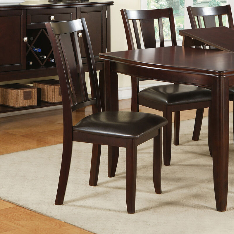 Streamdale Charlton Slat Back Dining Side Chairs In Espresso, Set Of 2