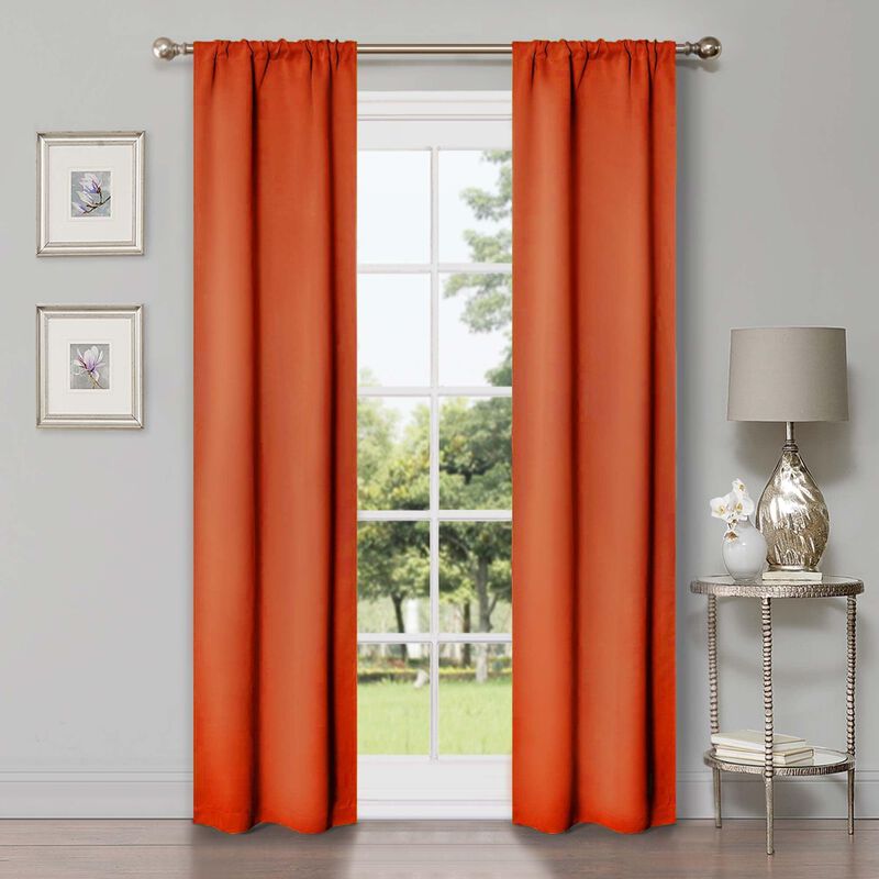 Blackout Curtain Set of 2, Solid Window Drapes for Bedroom and Living Room image number 2