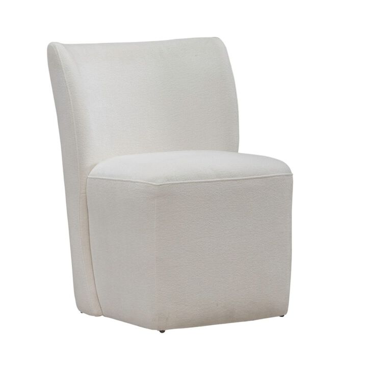 Liberty Furniture Accent Dining Chair with Castors - Rounded Back - Sapphire Upholstry