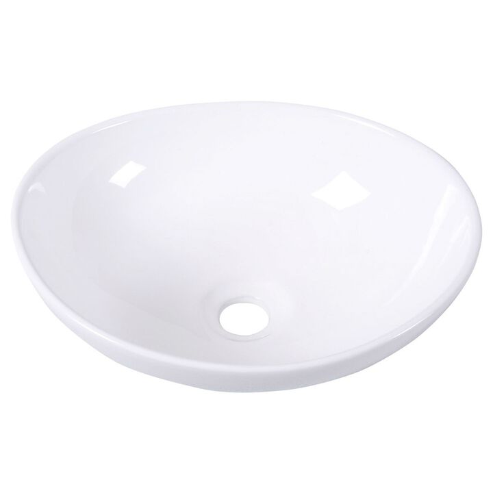 Designer Oval Basin Vessel Bathroom Sink – Modern Round Countertop Wash Bowl