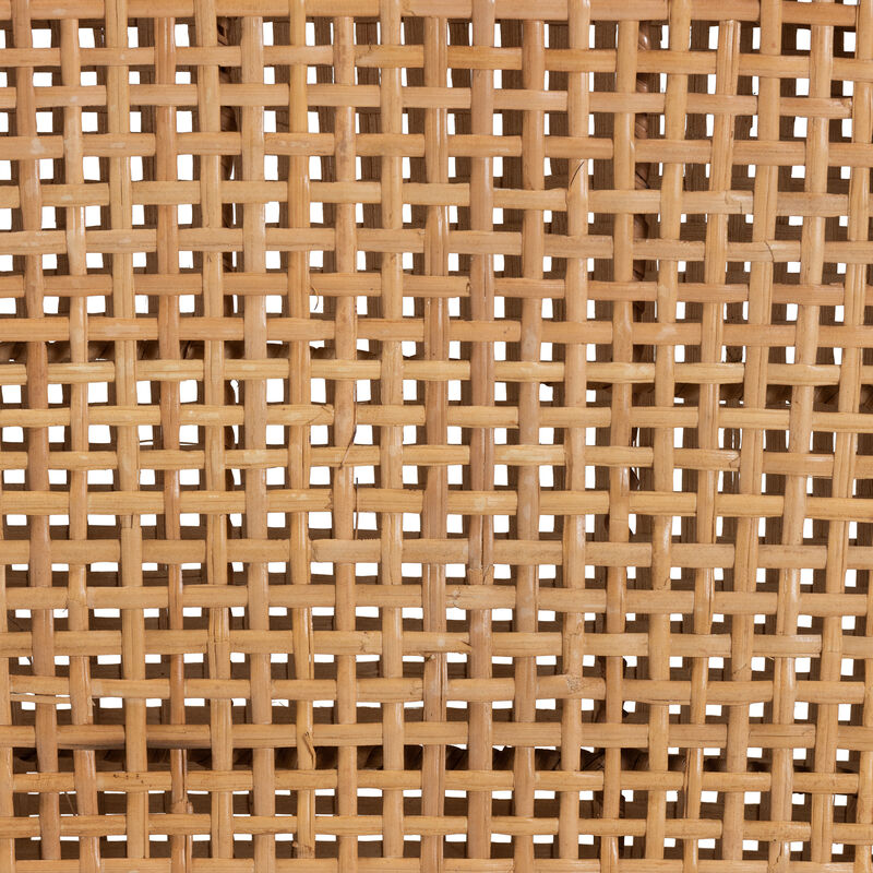 Bali & Pari Lesia Modern Natural Brown Rattan and Espresso Brown Mahogany Wood Dining Chair