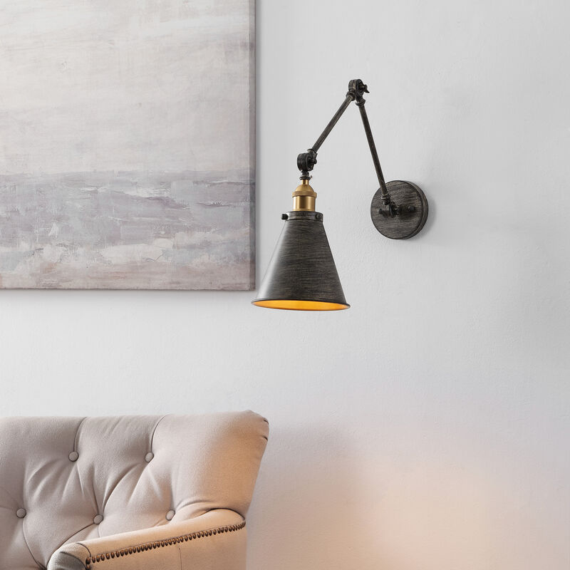 Rover Classic Industrial Metal Adjustable Arm LED Wall Sconce