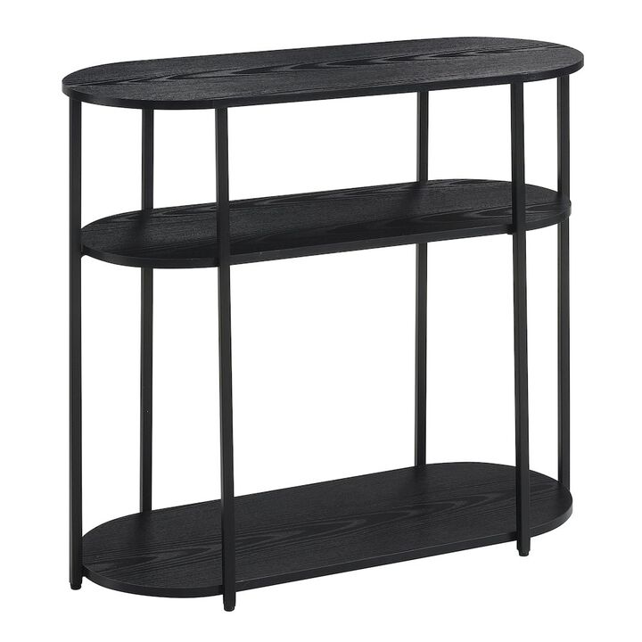 Convenience Concepts Designs2Go Simon 3 Tier Oval Entryway Hall Table