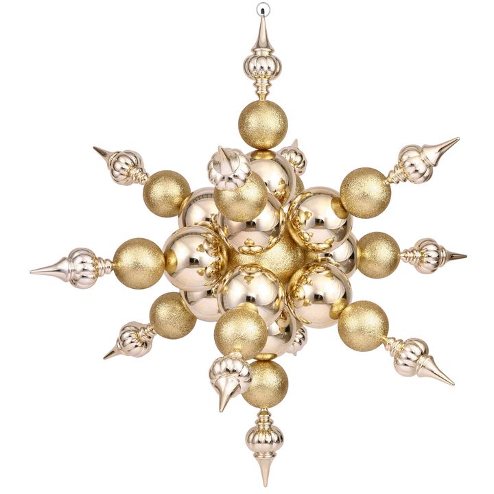 Vickerman 39" Gold Shiny, Glitter Radical Snowflake