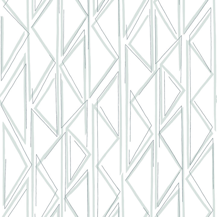 Sideways Sketch Blue Wallpaper