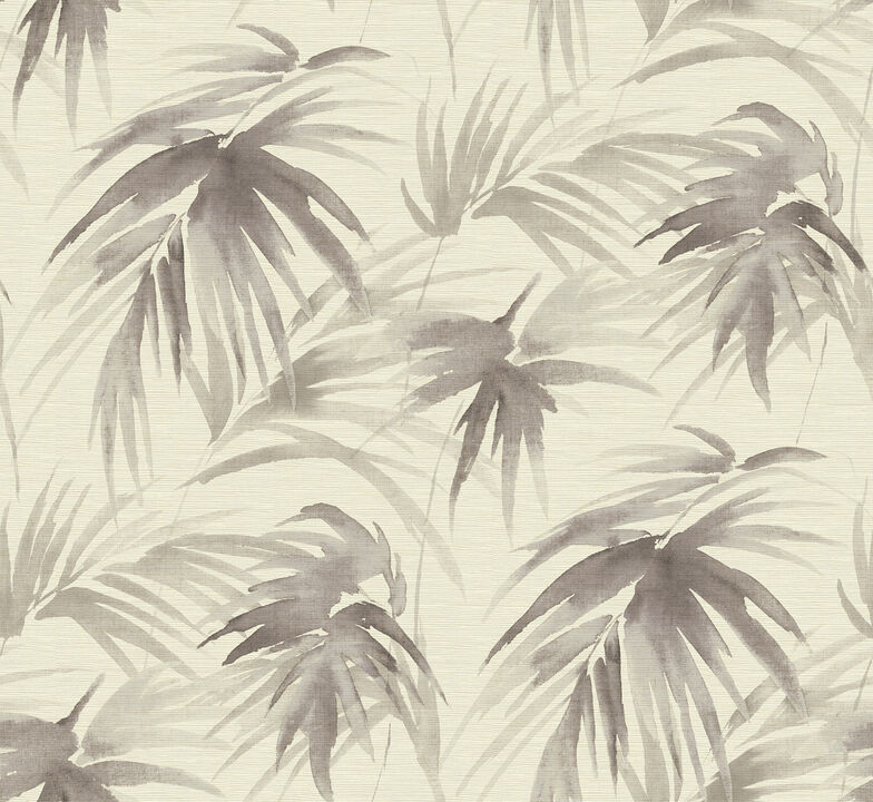 Darlana Pewter Grasscloth Wallpaper