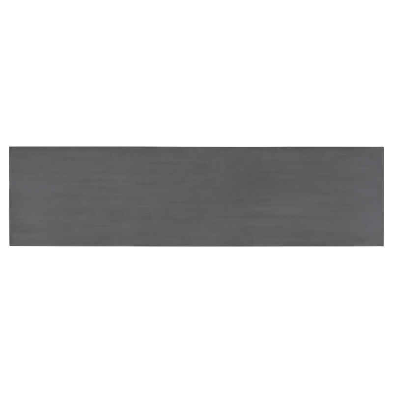 Whisen Contemporary Console Table Entryway Table with Wood Top - White