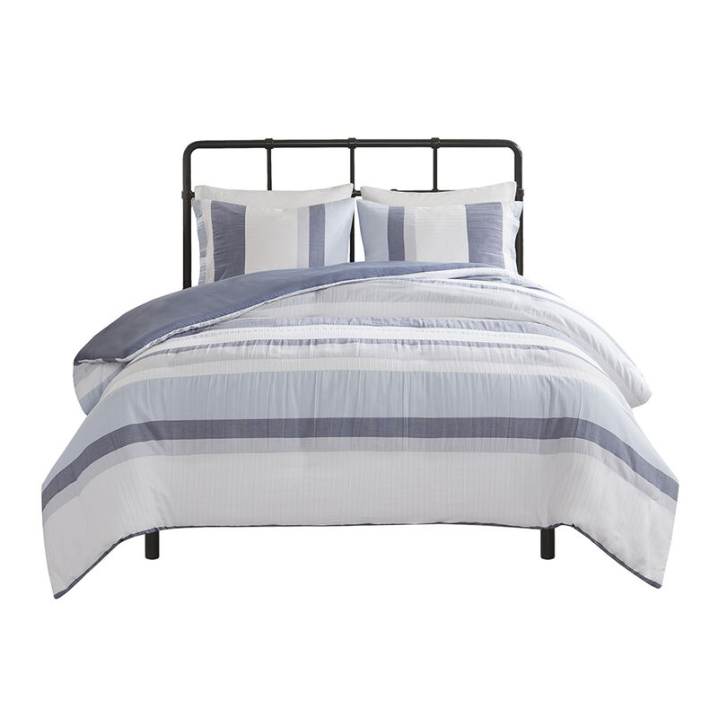 Gracie Mills Mcdaniel Refined Jacquard Elegance: 3-Piece Duvet Cover Set