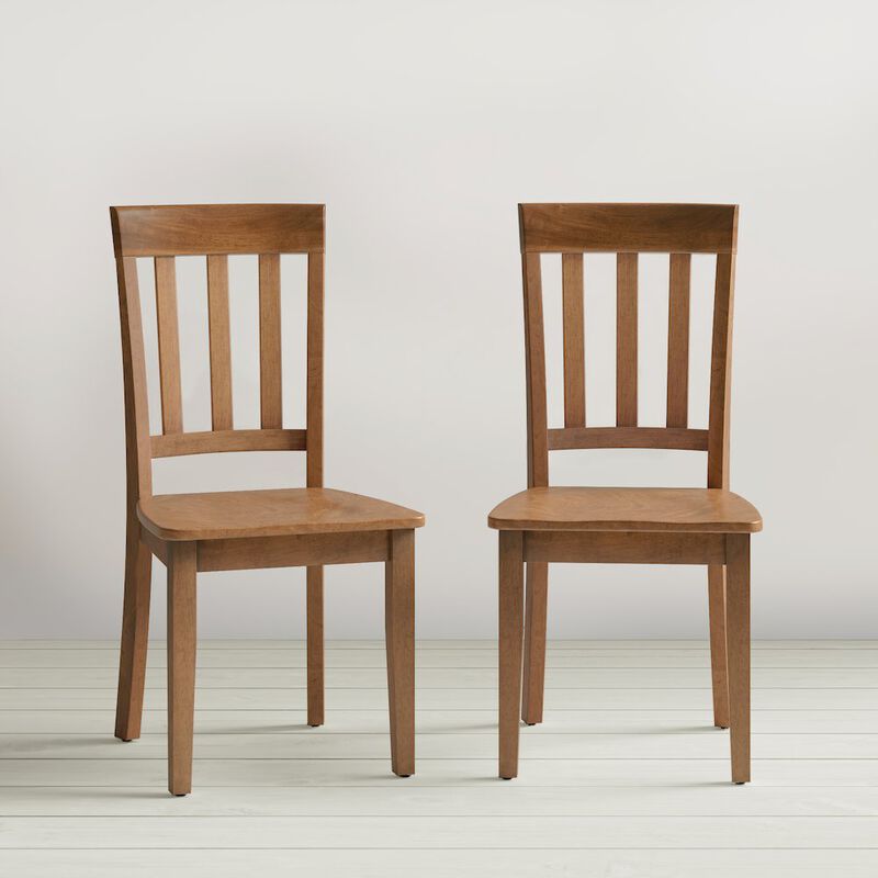 Jofran Simplicity Solid Wood Classic Slat Back Dining Chair (Set of 2)