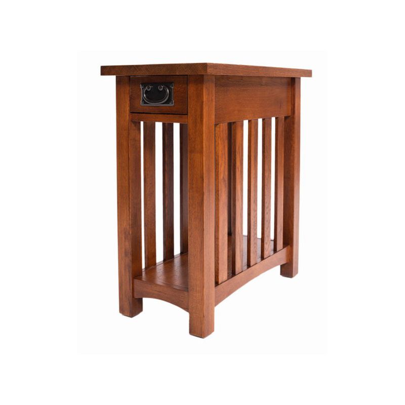 Crafters and Weavers Mission Arts & Crafts 1 Drawer Side Table Michael's Cherry