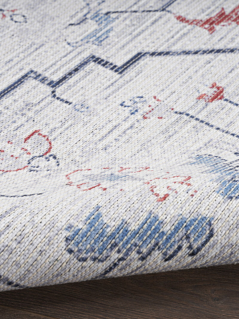 Machine Washable Series 1 SR110 Ivory/Blue 9'2" x 12' Rug