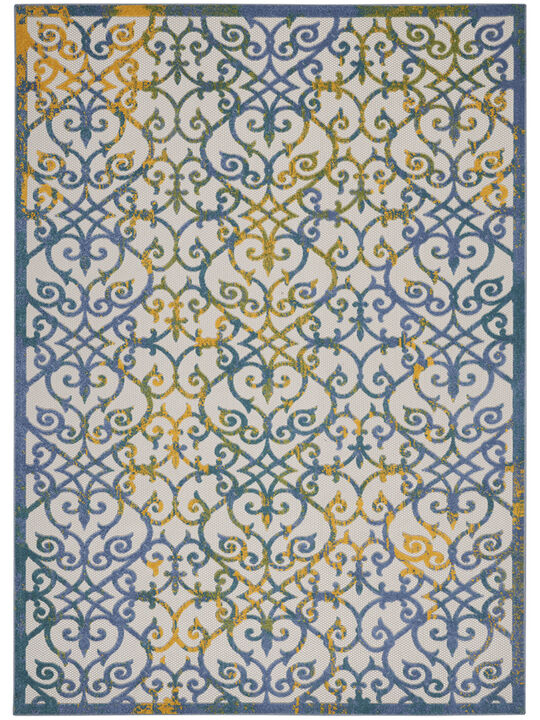 Aloha ALH21 Ivory/Blue 9' x 12' Rug