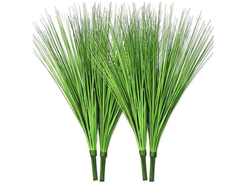 4 Piece Green Artificial Greenery Plants UV Resistant Home Decor image number 0
