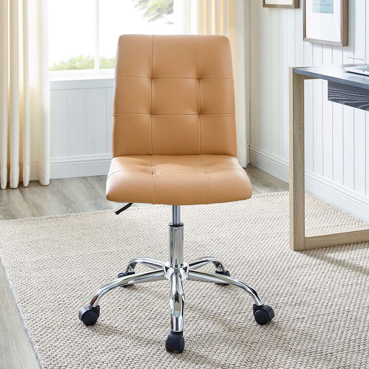 Modway Furniture - Prim Armless Mid Back Office Chair Orange