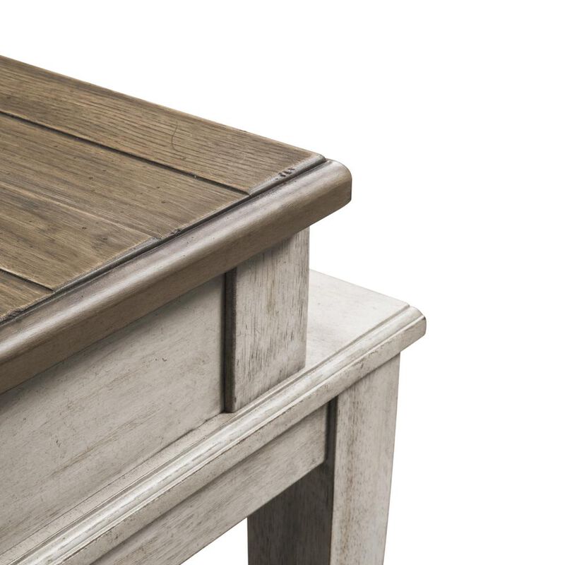 Liberty Furniture Heartland Console Bar Table in Antique White w/ Tobacco Top image number 6