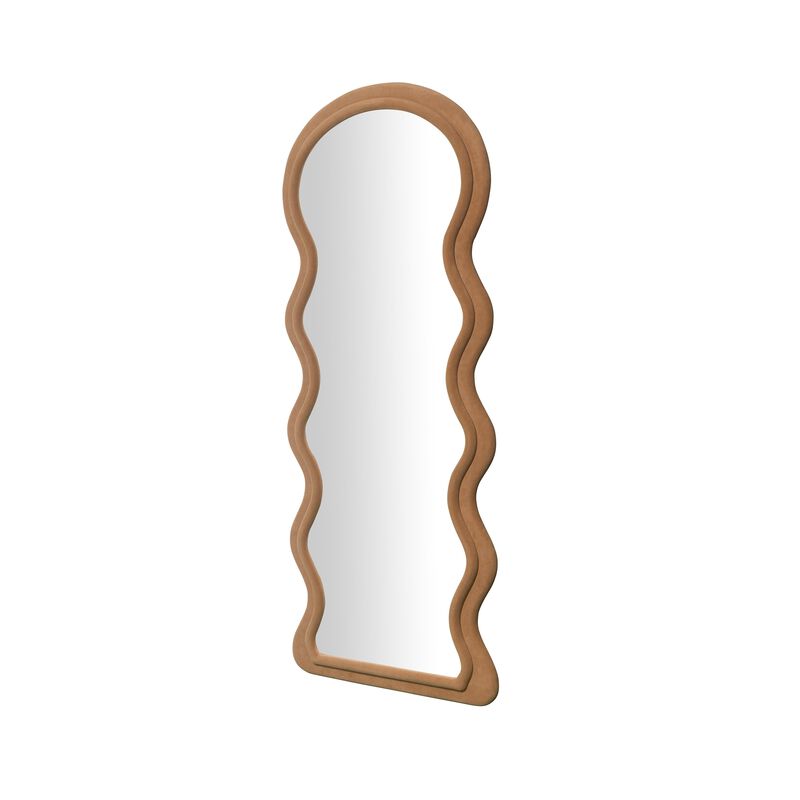 Rhodes Cinnamon Velvet 70" Floor Mirror image number 1