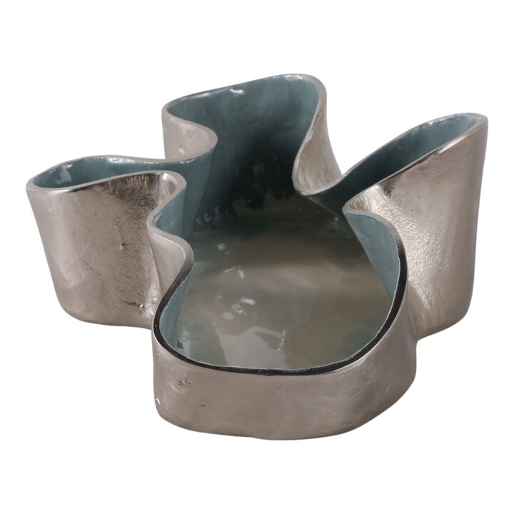 15x12 Wavy Abstract Metal Bowl