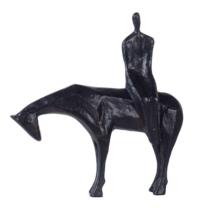 Horse Riding Man Sculpture