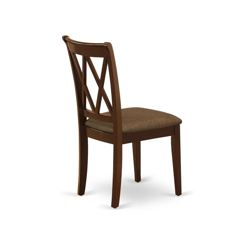 East West Furniture Dining Chair Mahogany, CLC-MAH-C