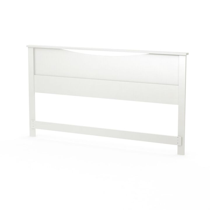 QuikFurn King size Contemporary Headboard in White Wood Finish
