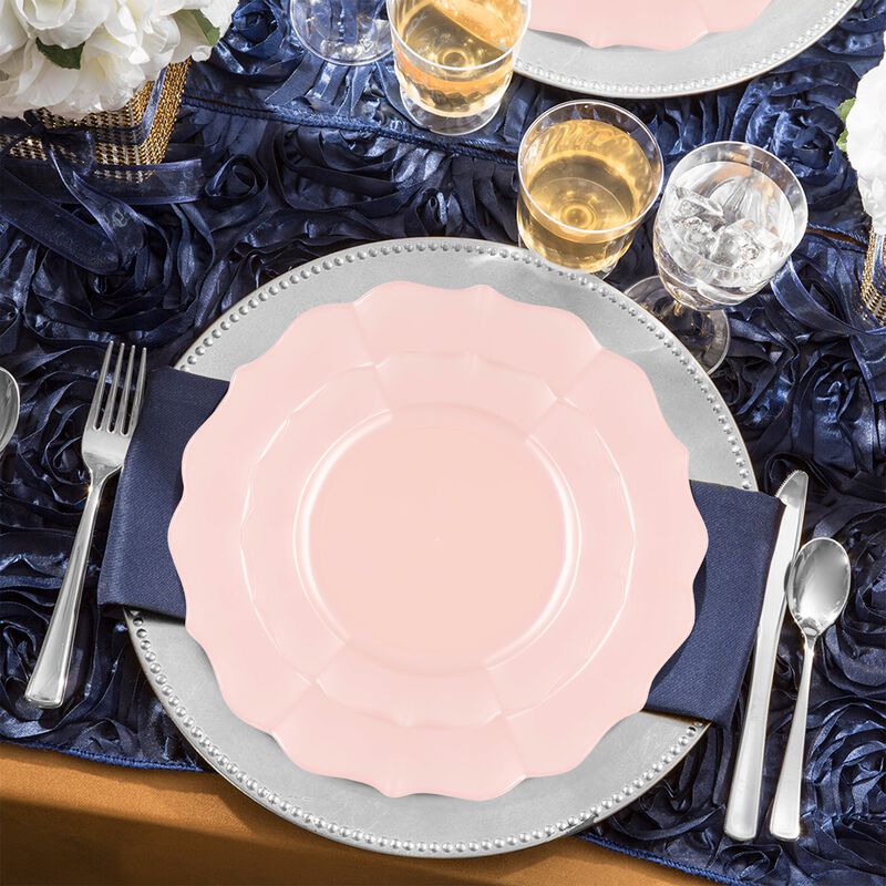 Pearl Pink Round Lotus Plastic Wedding Value Set (120 Sets) image number 1
